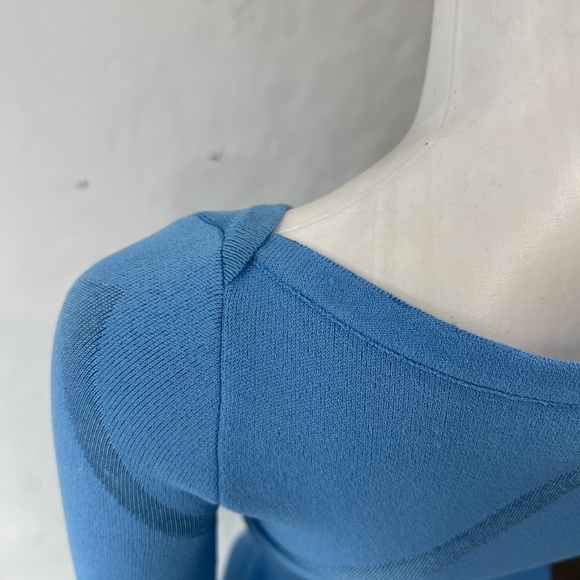 $1890 Burberry Blue Bandage Slim Fit Bodycon Orietta Mini Dress size XXS - Picture 8 of 13